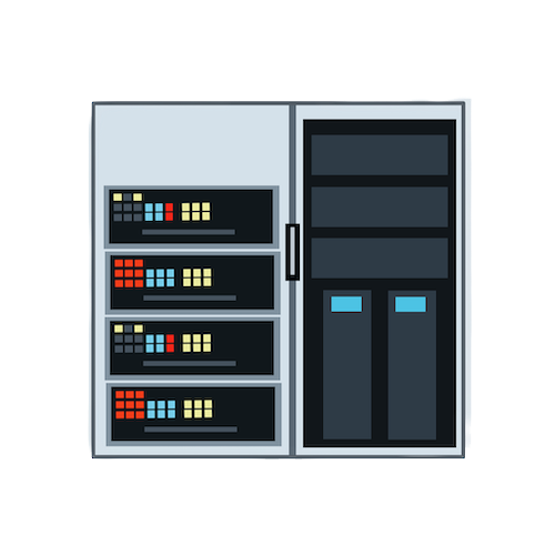 image of a server rack to identify backups